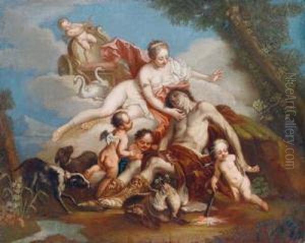 Umkreis Venus Den Tod Des Adonis Betrauernd Oil Painting by Jacopo (Giacomo) Amigoni