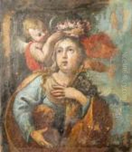 Mary Magdalene With Cherub Oil Painting by Jacopo (Giacomo) Amigoni