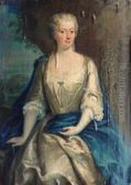 Portraitde Dame De Qualite Oil Painting by Jacopo (Giacomo) Amigoni