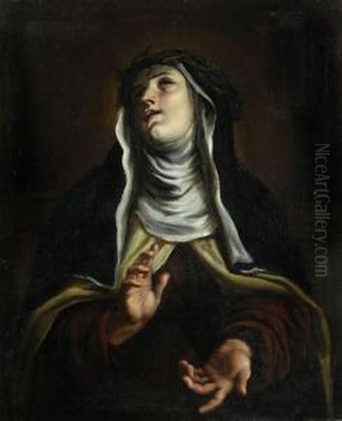 Bildnis Der Heiligen Katharina Von Siena Oil Painting by Jacopo (Giacomo) Amigoni