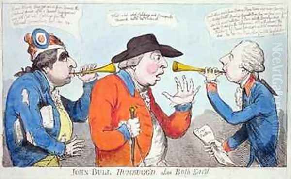 John Bull Humbuggd alias Both Eard Oil Painting by James Gillray