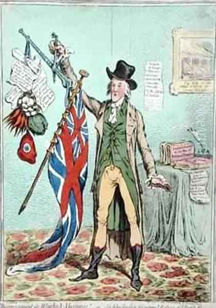 Improvement in Weights and Balances or Sir John Seeclear discovering the Balance of the British Flag Oil Painting by James Gillray