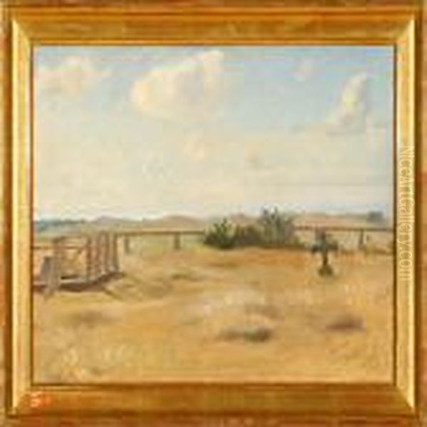 Landskab Fra Heden Oil Painting by Michael Ancher