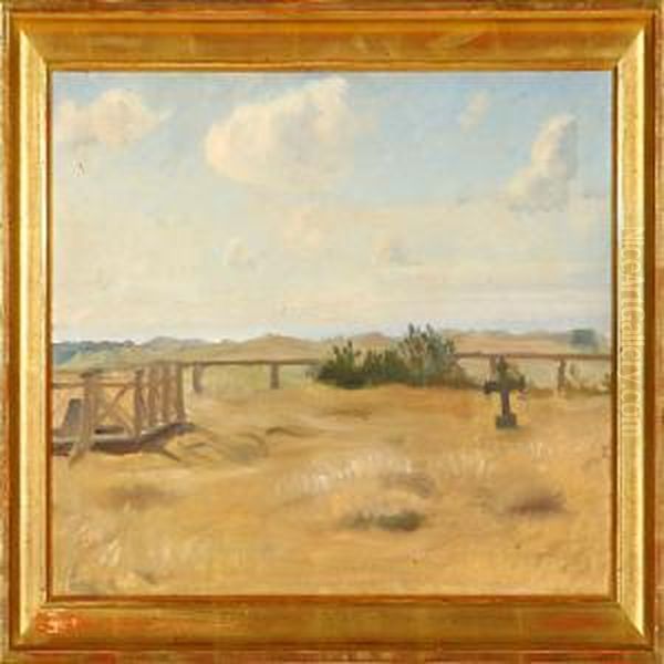 Landscape From Themoor Oil Painting by Michael Ancher