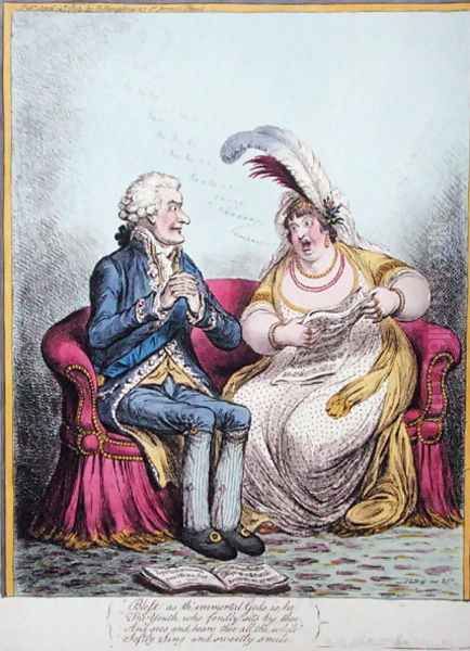 The Bulstrode Siren Oil Painting by James Gillray