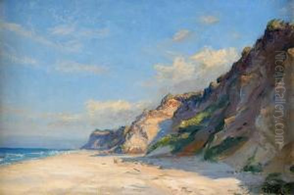 Strandlandskap Med Klippor Oil Painting by Michael Ancher