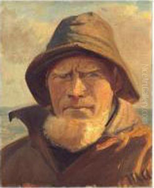 Fisker (a Fisherman) Oil Painting by Michael Ancher