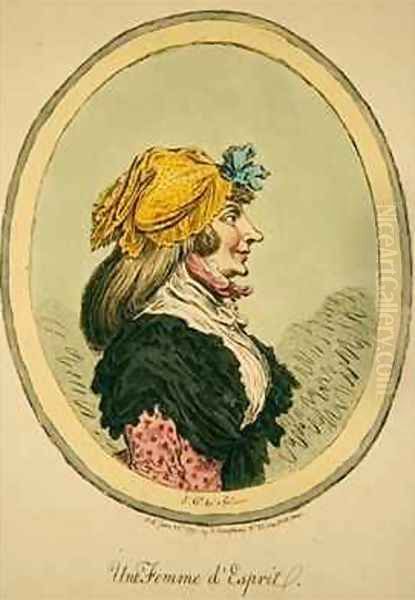 Une Femme dEsprit Oil Painting by James Gillray