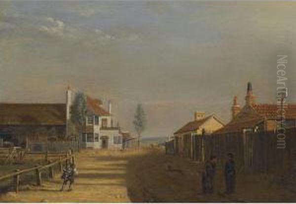 The Queen's Head And Artichoke Inn, Regents Park Oil Painting by William Anderson