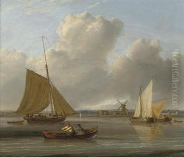 The Ferry Crossing Oil Painting by William Anderson