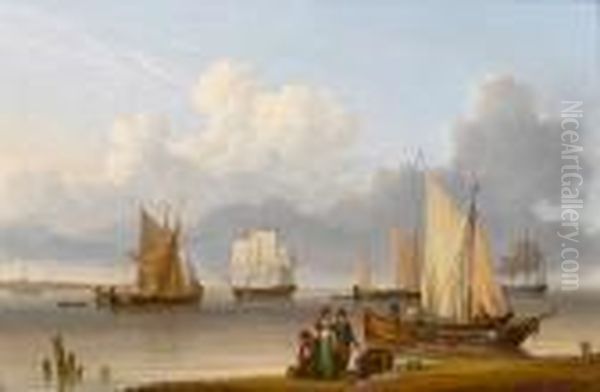 A Calm On The Medway Oil Painting by William Anderson