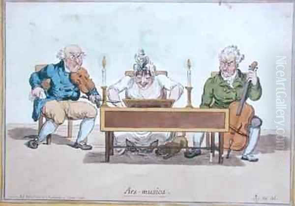 Ars Musica Oil Painting by James Gillray