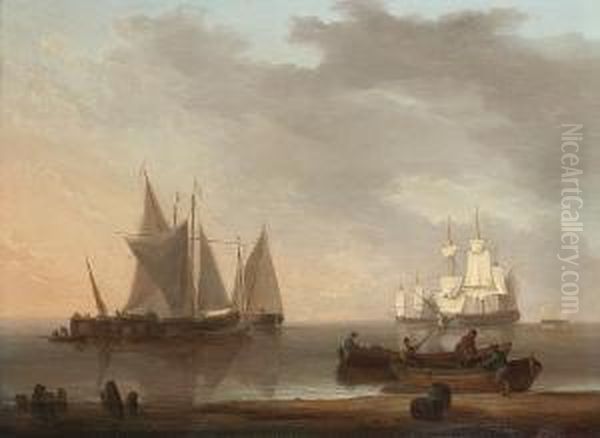 Unloading The Cargo Oil Painting by William Anderson