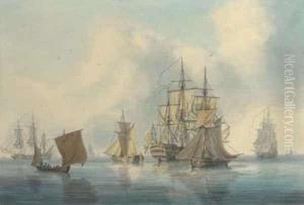 The Anchorage At Spithead Oil Painting by William Anderson