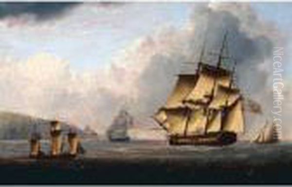 H.m.s. ``invincible' Oil Painting by William Anderson