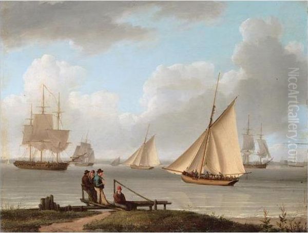 Sailors Waiting To Board Oil Painting by William Anderson