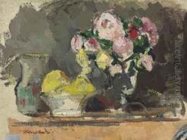 Le Bouquet Aux Pots Oil Painting by Albert Andre