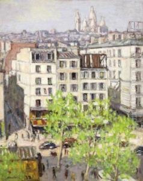 Boulevard De Clichy, Printemps Oil Painting by Albert Andre