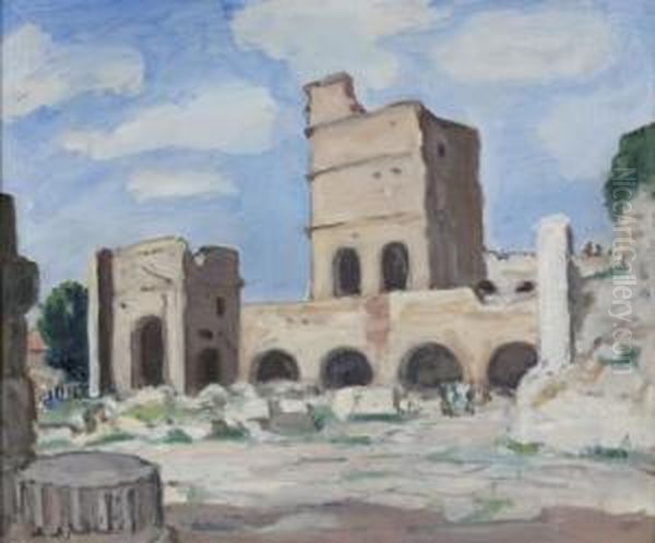 Ruines Romaines Oil Painting by Albert Andre