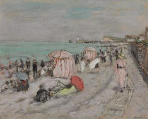 Sur La Plage Oil Painting by Albert Andre