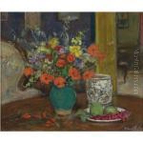 Bouquet Aux Coquelicots Oil Painting by Albert Andre