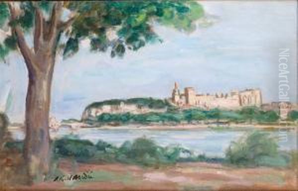 Avignon, Le Chteau Des Papes Oil Painting by Albert Andre