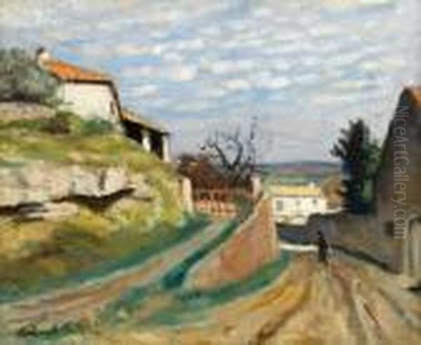 La Rue Des Rocs Oil Painting by Albert Andre