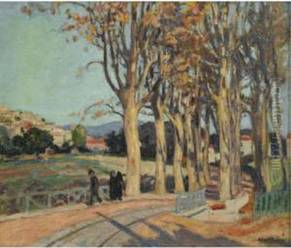 Route De Cagnes Oil Painting by Albert Andre