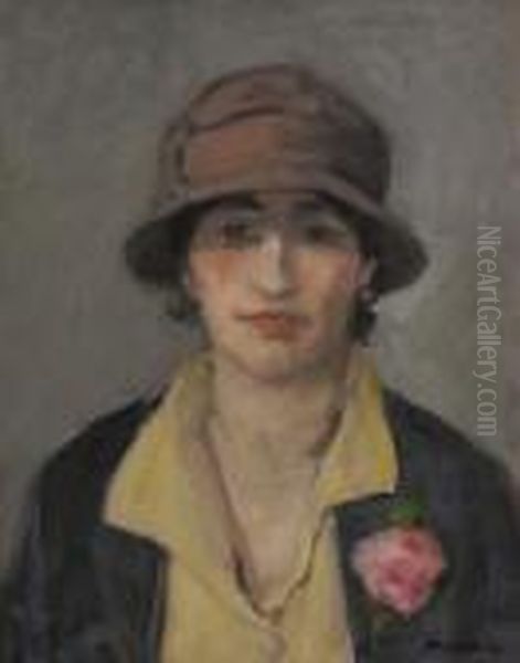 Portrait De Femme Oil Painting by Albert Andre