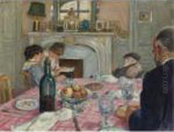 Apres-dejeuner Chez Renoir Oil Painting by Albert Andre