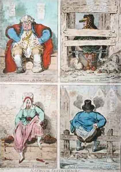 National Conveniences Oil Painting by James Gillray