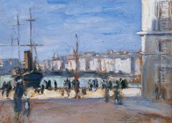 Le Port De Marseille Oil Painting by Albert Andre