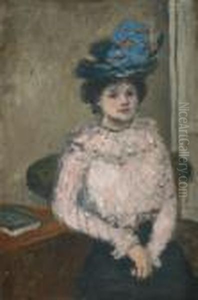 Portrait De Jeune Femme Oil Painting by Albert Andre