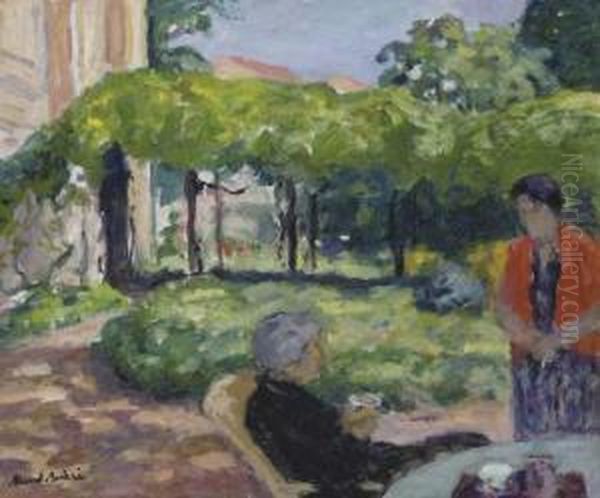 Dans Le Jardin: Le The Oil Painting by Albert Andre