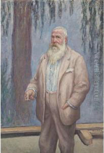 Property From The Collection Of The Zanesville Art Center, Ohio
 

 
 
 

 
 Portrait De Monet Dans Son Atelier, Giverny Oil Painting by Albert Andre