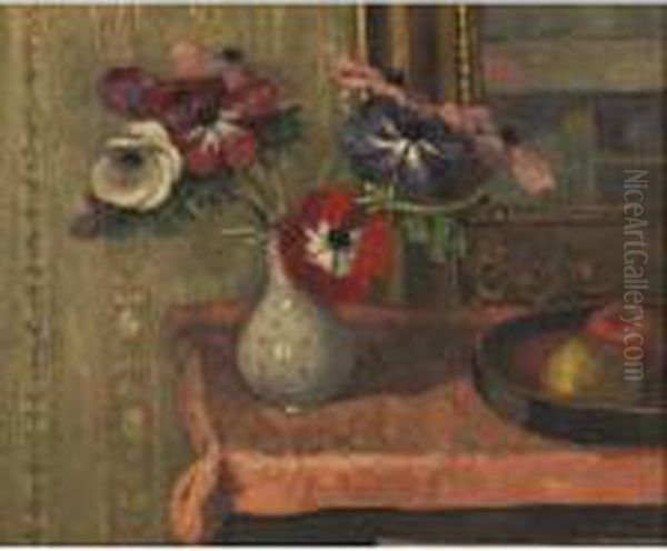 Property From The Collection Of Arthur G. Altschul
 

 
 
 

 
 Nature Morte: Vase De Fleurs Et Fruits Sur Une Table Oil Painting by Albert Andre