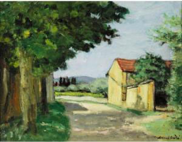 Chemin Sous Les Arbres Oil Painting by Albert Andre