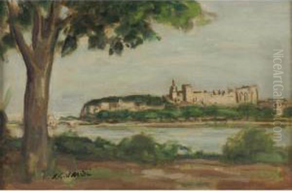 Le Pont D'avignon Oil Painting by Albert Andre