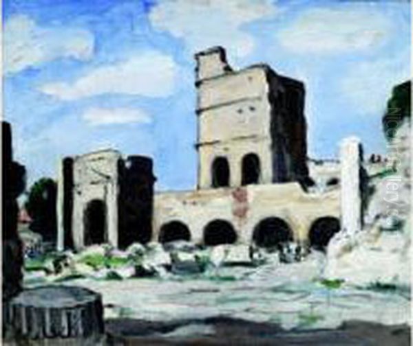 Vieilles Ruines A Arles Oil Painting by Albert Andre