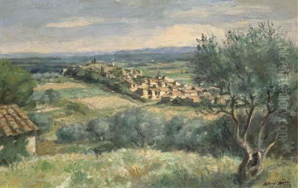 Village De Laudun Oil Painting by Albert Andre