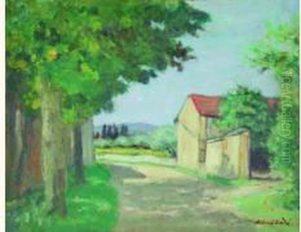  Chemin Sous Les Arbres  Oil Painting by Albert Andre