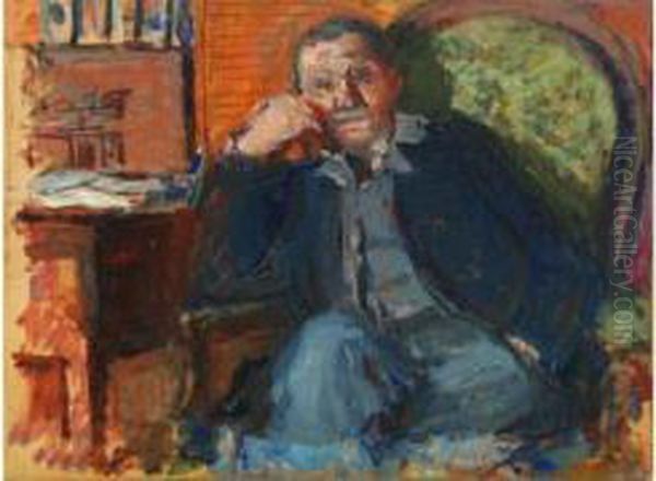  Homme Au Fauteuil  Oil Painting by Albert Andre