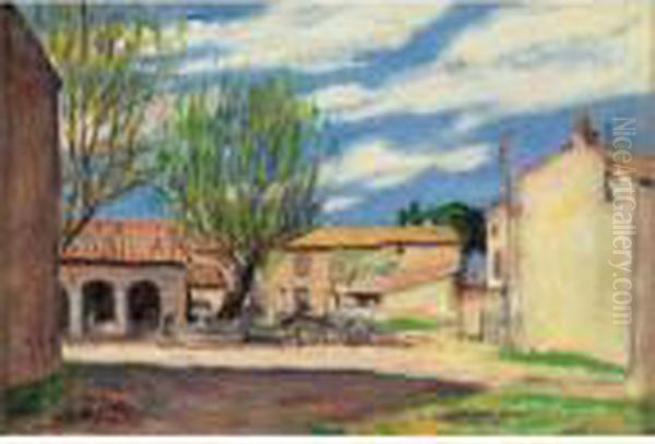 Hameau Du Palus, St. Victor La Coste Oil Painting by Albert Andre