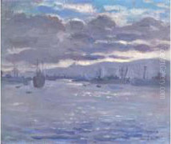 Marine Oil Painting by Albert Andre