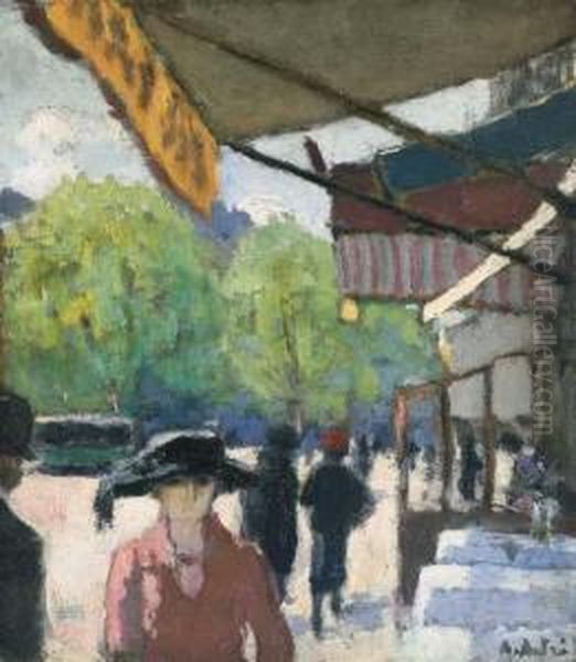 Boulevard De Clichy Oil Painting by Albert Andre