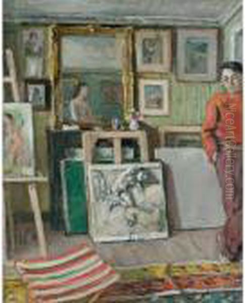 L'atelier De L'artiste Oil Painting by Albert Andre