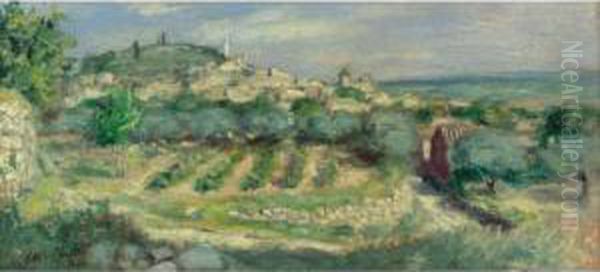 Vue De Laudun Oil Painting by Albert Andre