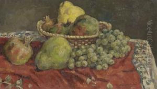 Nature Morte Avec Coings Et Raisins Oil Painting by Albert Andre