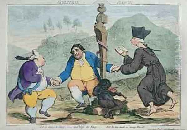 The Coalition Dance Oil Painting by James Gillray