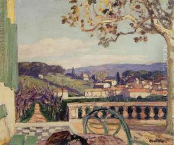 Devant La Maison Marseille Oil Painting by Albert Andre